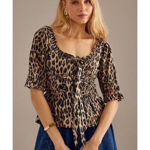 Leopard Print damson madder Lisa says gah top UK 12